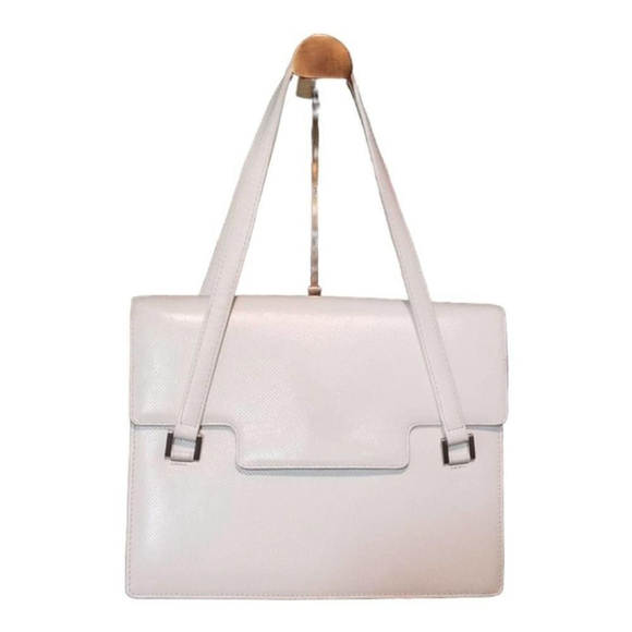 AUTHENTIC BOTTEGA VENETA RARE WHITE HANDBAG - Picture 4 of 14